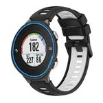 For Garmin Forerunner 620 Two-Color Silicone Watch Band(Black+White)