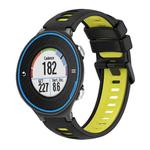 For Garmin Forerunner 620 Two-Color Silicone Watch Band(Black+Yellow)