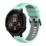 For Garmin Forerunner 735 / 735XT Two-Color Silicone Watch Band(Teal+Grey)