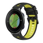 For Garmin Approach S5 Two-Color Silicone Watch Band(Black+Yellow)