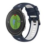 For Garmin Approach S6 Two-Color Silicone Watch Band(Midnight Blue + White)