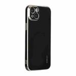 For iPhone 14 ENKAY Hat-Prince Precise Hole Electroplated TPU Shockproof Phone Case(Black)