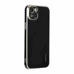 For iPhone 14 Plus ENKAY Hat-Prince Precise Hole Electroplated TPU Shockproof Phone Case(Black)