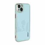 For iPhone 14 Plus ENKAY Hat-Prince Precise Hole Electroplated TPU Shockproof Phone Case(Green)