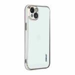 For iPhone 14 Plus ENKAY Hat-Prince Precise Hole Electroplated TPU Shockproof Phone Case(White)