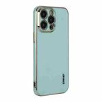 For iPhone 14 Pro ENKAY Hat-Prince Precise Hole Electroplated TPU Shockproof Phone Case(Green)