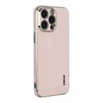 For iPhone 14 Pro ENKAY Hat-Prince Precise Hole Electroplated TPU Shockproof Phone Case(Pink)