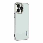 For iPhone 14 Pro ENKAY Hat-Prince Precise Hole Electroplated TPU Shockproof Phone Case(White)