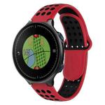 For Garmin Approach S5 Two-Color Punched Breathable Silicone Watch Band(Red+Black)