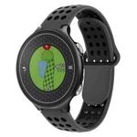 For Garmin Approach S6 Two-Color Punched Breathable Silicone Watch Band(Grey+Black)