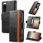 For Sony Xperia 5 IV CaseNeoSplicing Dual Magnetic Buckle Leather Phone Case(Black)