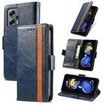 For Xiaomi Redmi Note 11T CaseNeoSplicing Dual Magnetic Buckle Leather Phone Case(Blue)