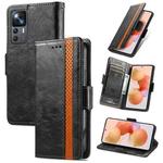 For Xiaomi 12T / Redmi K50 Ultra CaseNeoSplicing Dual Magnetic Buckle Leather Phone Case(Black)