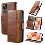 For Xiaomi 12T / Redmi K50 Ultra CaseNeoSplicing Dual Magnetic Buckle Leather Phone Case(Brown)