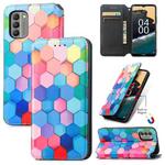 For Nokia G400 CaseNeo Colorful Magnetic Leather Phone Case(Colorful Cube)