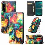 For Sony Xperia 5 Ⅳ CaseNeo Colorful Magnetic Leather Phone Case(Colorful Cloud)
