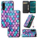 For Sony Xperia 5 Ⅳ CaseNeo Colorful Magnetic Leather Phone Case(Purple Scales)