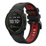 For Garmin Enduro 26mm Two-Color Sports Silicone Watch Band(Black+Red)
