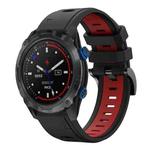 For Garmin Descent MK 2i 26mm Two-Color Sports Silicone Watch Band(Black+Red)