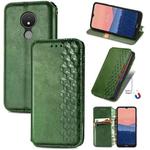 For Nokia C21 Cubic Grid Pressed Magnetic Leather Phone Case(Green)