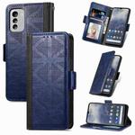 For Nokia G60 Grid Leather Flip Phone Case(Blue)