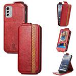 For Nokia G60 Splicing Wallet Card Holder Vertical Flip Leather Phone Case(Red)