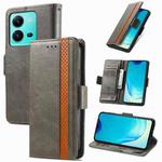 For vivo V25 CaseNeo Splicing Dual Magnetic Buckle Leather Phone Case(Gray)