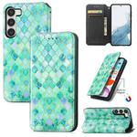 For Samsung Galaxy S23 5G CaseNeo Colorful Magnetic Leather Phone Case(Emerald)