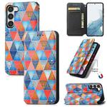 For Samsung Galaxy S23+ 5G CaseNeo Colorful Magnetic Leather Phone Case(Rhombus Mandala)