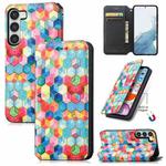 For Samsung Galaxy S23 Ultra 5G CaseNeo Colorful Magnetic Leather Phone Case(Magic Space)