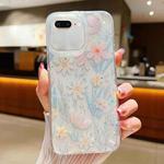 For iPhone 7 Plus / 8 Plus Fresh Small Floral Phone Case  Drop Glue Protective Cover(D03 Floral Pink)