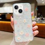 For iPhone 15 Fresh Small Floral Phone Case  Drop Glue Protective Cover(D02 Hand-painted Flower)