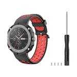 For Huawei Watch GT Cyber Two-Color Breathable Watch Band(Black+Red)