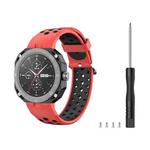 For Huawei Watch GT Cyber Two-Color Breathable Watch Band(Red+Black)