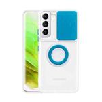 For Samsung Galaxy S23 5G Sliding Camshield TPU Phone Case with Ring Holder(Sky Blue)