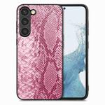 For Samsung Galaxy S23+ 5G Snakeskin Leather Back Cover Phone Case(Pink)