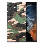 For Samsung Galaxy S23 Ultra 5G Camouflage Leather Back Cover Phone Case(Green)