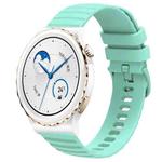 For Huawei Watch GT3 Pro 43mm 20mm Wavy Dot Pattern Solid Color Silicone Watch Band(Teal)