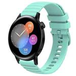 For Huawei Watch GT3 42mm 20mm Wavy Dot Pattern Solid Color Silicone Watch Band(Teal)