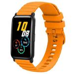 For Honor Watch ES 20mm Wavy Dot Pattern Solid Color Silicone Watch Band(Yellow)