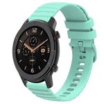 For Amazfit GTR 42MM 20mm Wavy Dot Pattern Solid Color Silicone Watch Band(Teal)