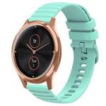 For Garminmove Luxe 20mm Wavy Dot Pattern Solid Color Silicone Watch Band(Teal)
