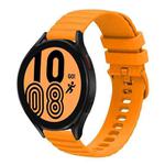 For Samsung Galaxy Watch 46mm 22mm Wavy Dot Pattern Solid Color Silicone Watch Band(Yellow)