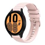 For Samsung Galaxy Watch 46mm 22mm Wavy Dot Pattern Solid Color Silicone Watch Band(Pink)