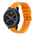 For Samsung Gear S3 Frontier 22mm Wavy Dot Pattern Solid Color Silicone Watch Band(Yellow)