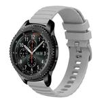 For Samsung Gear S3 Frontier 22mm Wavy Dot Pattern Solid Color Silicone Watch Band(Grey)