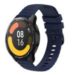 For Xiaomi MI Watch Color 2 22mm Wavy Dot Pattern Solid Color Silicone Watch Band(Navy Blue)