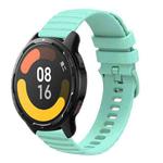 For Xiaomi MI Watch Color 2 22mm Wavy Dot Pattern Solid Color Silicone Watch Band(Teal)