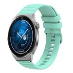 For Huawei Watch GT3 Pro 46mm 22mm Wavy Dot Pattern Solid Color Silicone Watch Band(Teal)