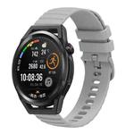 For Huawei Watch GT Runner 22mm Wavy Dot Pattern Solid Color Silicone Watch Band(Grey)